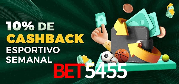 10% de bônus de cashback na BET5455